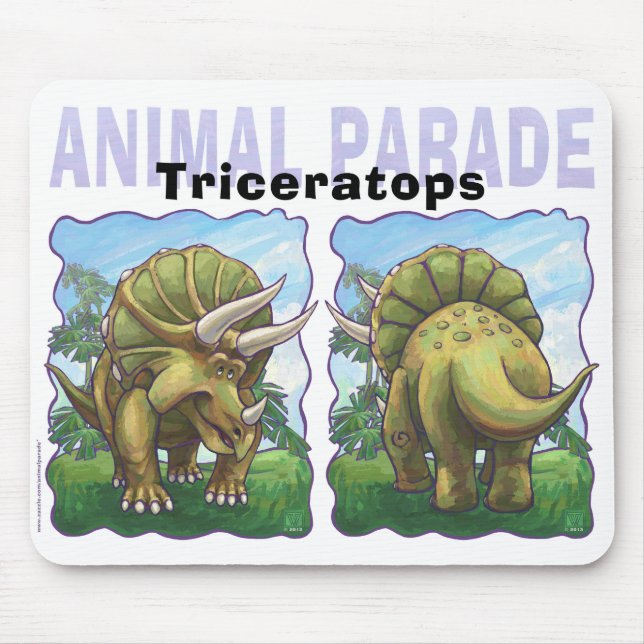 Tapis De Souris Triceratops Cadeaux & Accessoires (Devant)