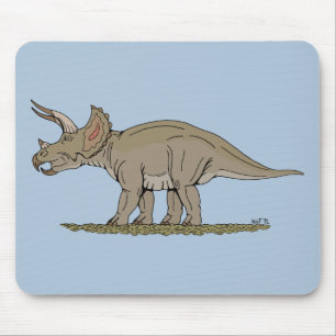 Tapis De Souris Tricératops de Dinosaure Crétacé