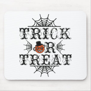 Tapis De Souris Trick or Treat Citrouilles Araignées Joyeux Hallow