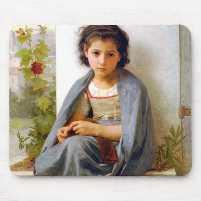 Tapis De Souris Tricot fille, Bouguereau (Devant)