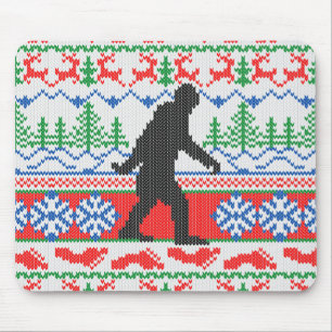 Tapis De Souris Tricot laid allé de chandail de Noël de Squatchi