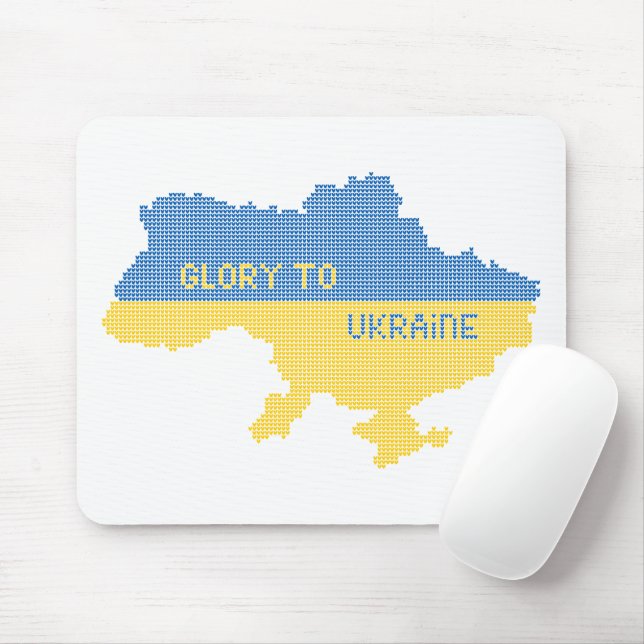 Tapis De Souris Tricot Ukraine texte de la carte d'Etat Gloire à l (Avec souris)