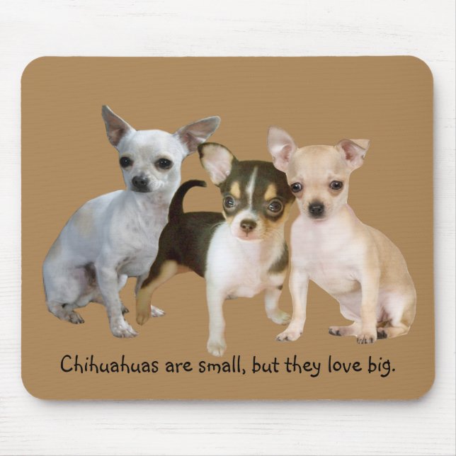Tapis De Souris Trio heureux Mousepad de chiwawa (Devant)
