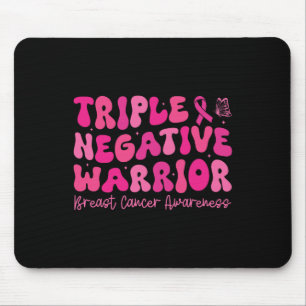 Tapis De Souris Triple guerrier négatif Sensibilisation au cancer 