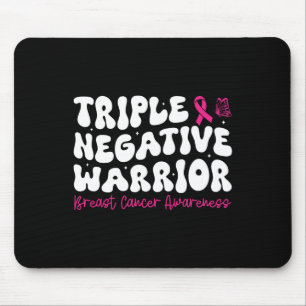 Tapis De Souris Triple guerrier négatif Sensibilisation au cancer