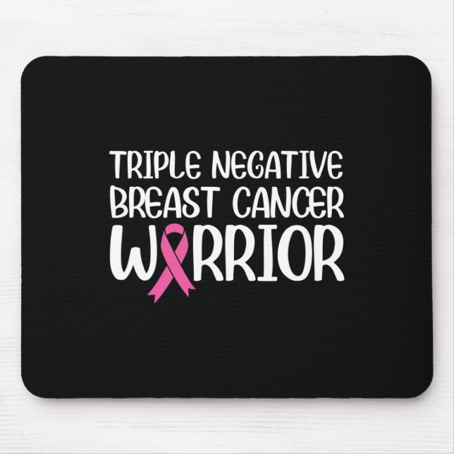 Tapis De Souris Triple Négatif Cancer du Sein Le Guerrier Pi (Devant)