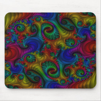 Tapis De Souris Trippy Psychedelic Fractal Arc-en-ciel Mousepad