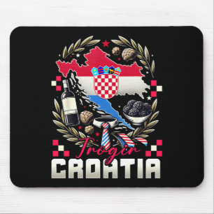 Tapis De Souris Trogir Croatie Souvenir Drapeau Croate Carte