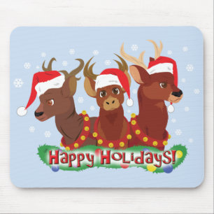 Tapis De Souris Trois cerfs de Noël