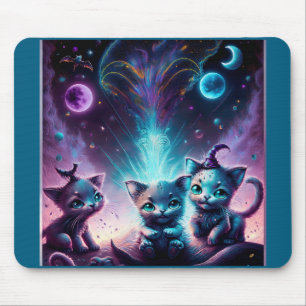 Tapis De Souris Trois Chatons Aliens Dans Un Autre Cadre