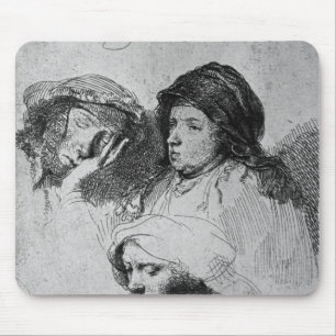 Tapis De Souris Trois chefs féminins avec un dormant, 1637