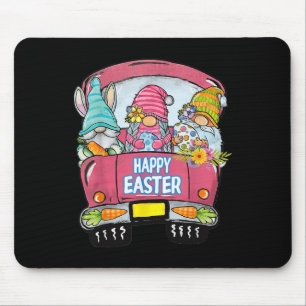 Tapis De Souris Trois Gnomes Dans L'Oeuf De Lapin De Camion Joyeux