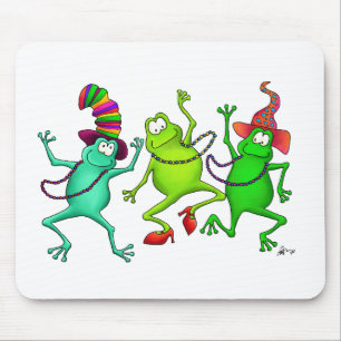 Tapis De Souris Trois grenouilles de danse