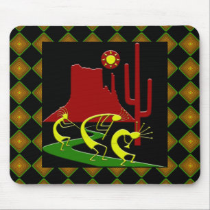 Tapis De Souris Trois Kokopellis sur le Koad