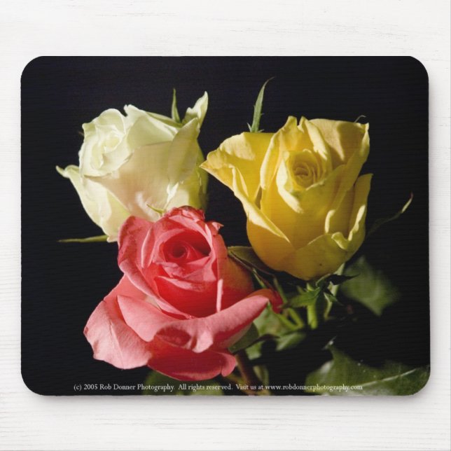 Tapis De Souris Trois roses (Devant)