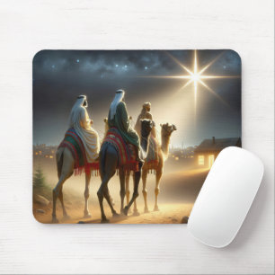 Tapis De Souris Trois Sages suivant une étoile