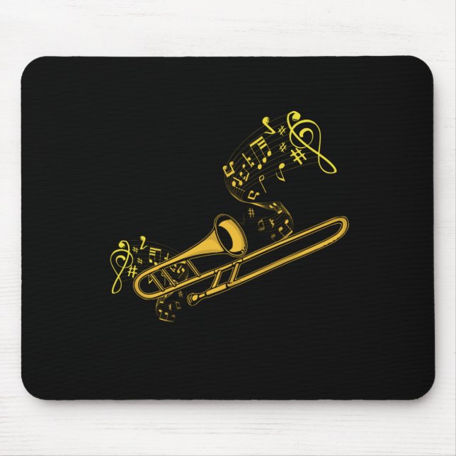 Tapis De Souris Trombone Player Brass Music Instrument Big Band (Devant)