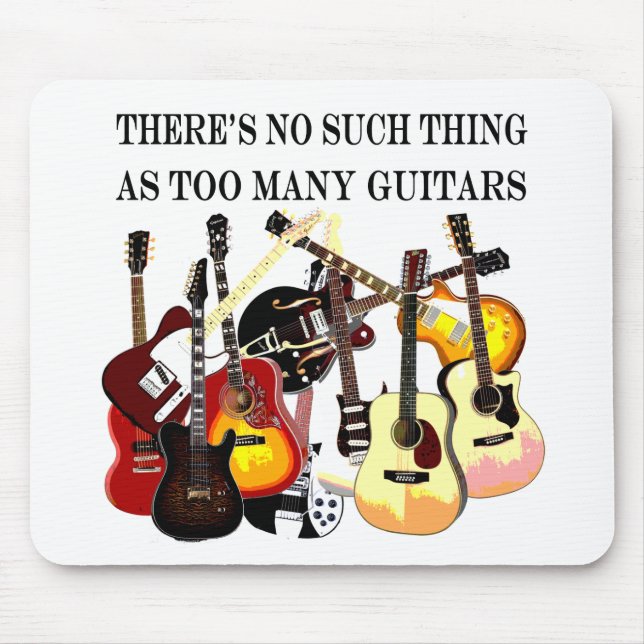 Tapis De Souris Trop de guitares (Devant)