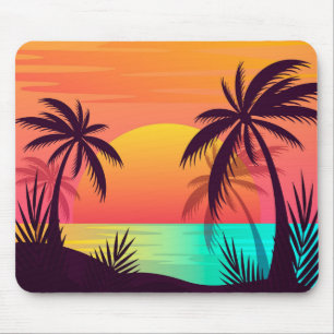 Tapis De Souris Tropical Sunset