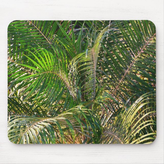 Tapis De Souris Tropique des contours de palmiers clairs du couche (Devant)