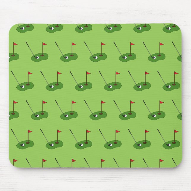 Tapis De Souris Trou de golf avec Motif Drapeau (Devant)
