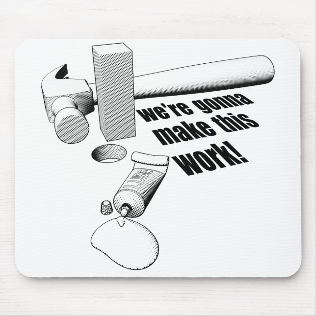 Tapis De Souris Trou rond de cheville carrée (Devant)