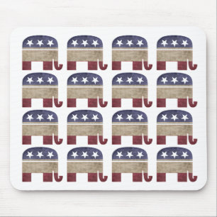 Tapis De Souris Troupeau de GOP républicain d'éléphants