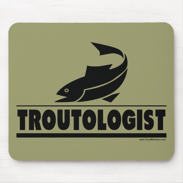 Tapis De Souris Trout-ologue - Poisson de truite humoristique (Devant)