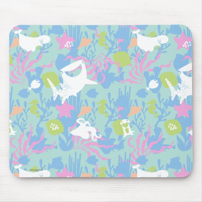 Tapis De Souris Trouver Dory Pastel Motif de mer (Devant)