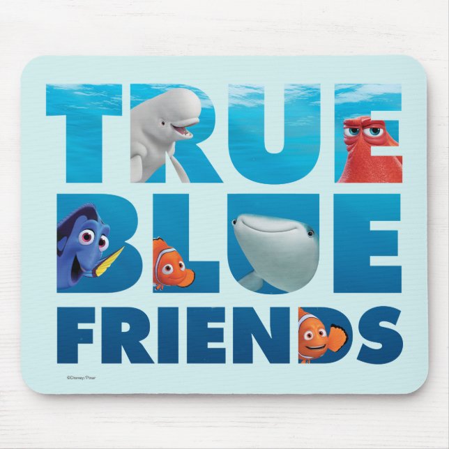 Tapis De Souris Trouver Dory | Vrais amis bleus (Devant)