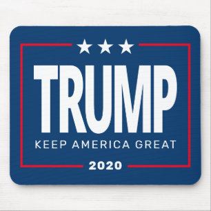 Tapis De Souris Trump 2020 Keep America Great - blue red