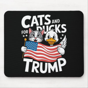 Tapis De Souris Trump 2024 Les Chatons Et Les Canards Soutiennent 