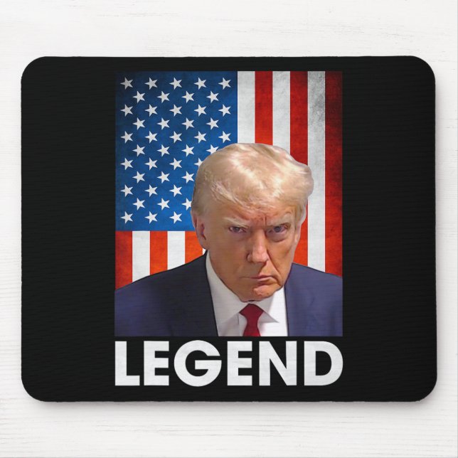Tapis De Souris Trump 2024 Président Légende Drapeau américain (Devant)