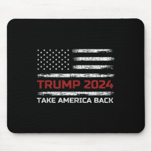 Tapis De Souris Trump 2024 Reprendre l'Amérique Élection Patriotiq