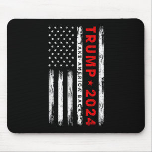 Tapis De Souris Trump 2024 Reprenez l'Amérique Drapeau Américain P