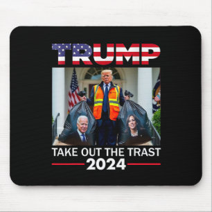 Tapis De Souris Trump 2024 Sortir La Trash Funny Trump Garbyge