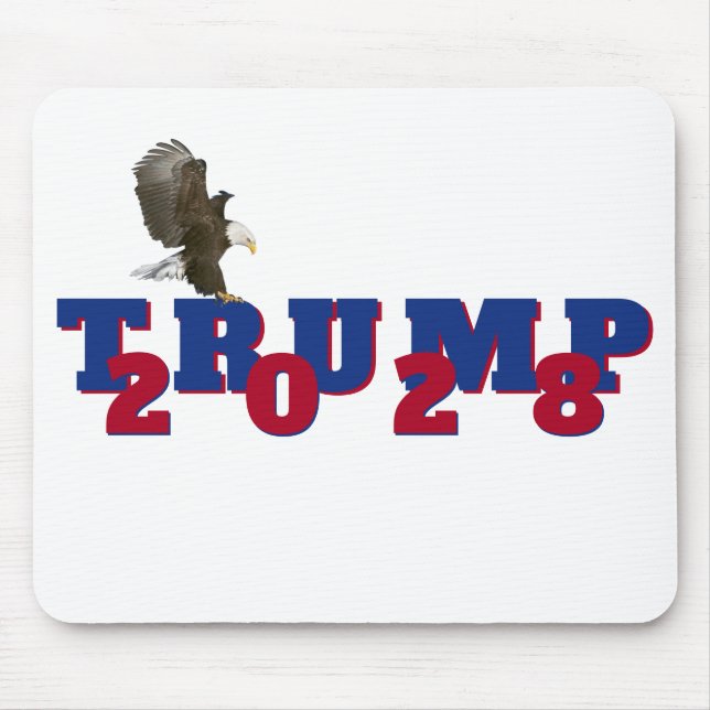 Tapis De Souris Trump 2028 Avec Aigle Bald (Devant)
