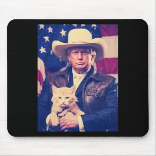 Tapis De Souris Trump Cat Shirt Funny Cowboy Donald Trump 2024 Ame