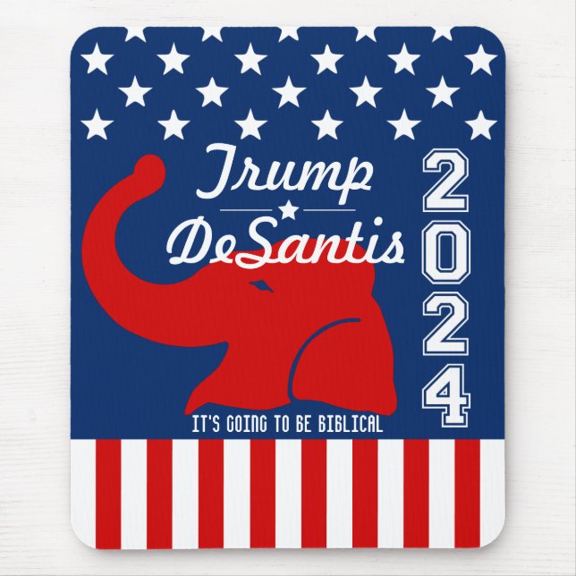 TAPIS DE SOURIS TRUMP DESANTIS 2024 BIBLICAL (Devant)