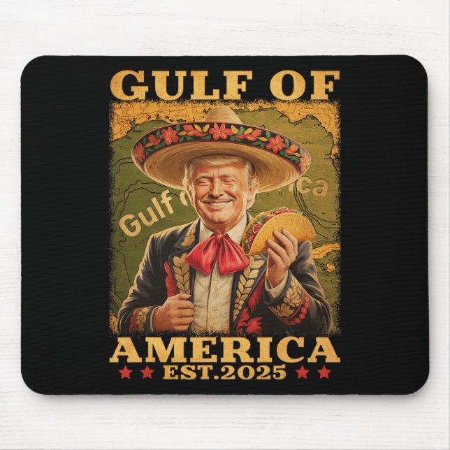 Tapis De Souris Trump Golfe des États-Unis Amérique 2025 Trump Mer (Devant)
