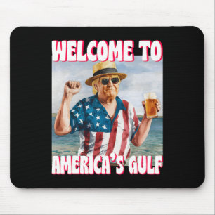 Tapis De Souris Trump Golfe Des États-Unis Golfe Drôle Du Mexique