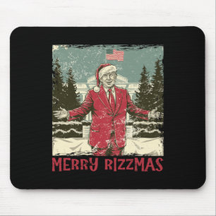 Tapis De Souris Trump Merry Rizzmas Drôle Humoristique Trump Dance