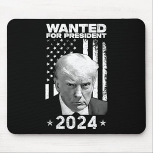 Tapis De Souris Trump Mug Tiré Recherché Aux États-Unis Président