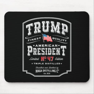 Tapis De Souris Trump Président N 47 Whiskey Vintage Usa 1