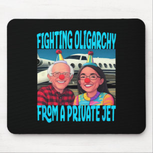 Tapis De Souris Trump Républicain combat l'oligarchie du jet privé