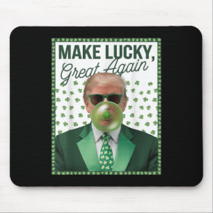 Tapis De Souris Trump souffler la bulle gomme Saint-Patricks Jour 