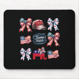 Tapis De Souris Trump Vance Bow Coquette Vote Présidentiel 2024 El