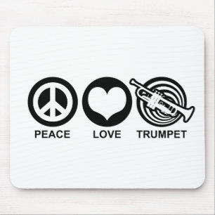 Tapis De Souris Trumpet Peace Love