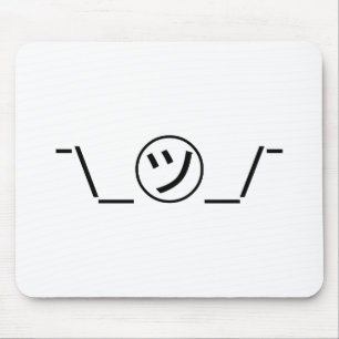 Tapis De Souris Tsu Kana Shrug Emoticon -\_ ㋡_/+Japonais Kaomoji