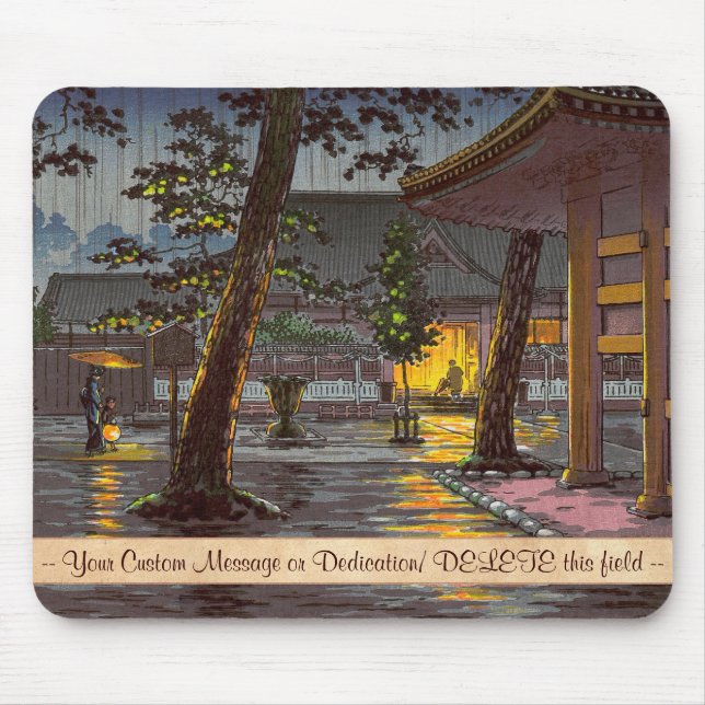 Tapis De Souris Tsuchiya Koitsu esquisse le temple de Takanawa (Devant)
